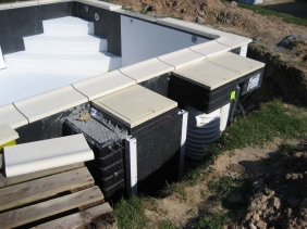 piscine en béton armé à Sprimont